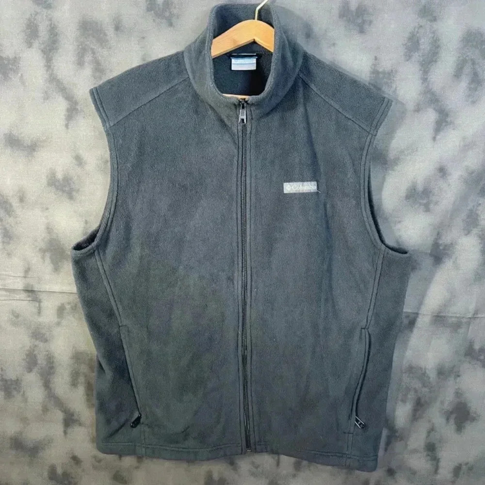 Columbia Men's Black Fleece Vest Size L